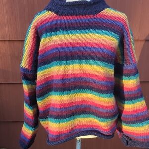 Colorful Striped Women's Sweater